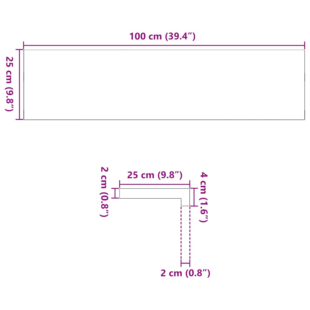 vidaXL Πατάκια Σκάλας 4 τεμ. Ανοιχτό Καφέ 100x25x2 cm Ξύλο Δρυός