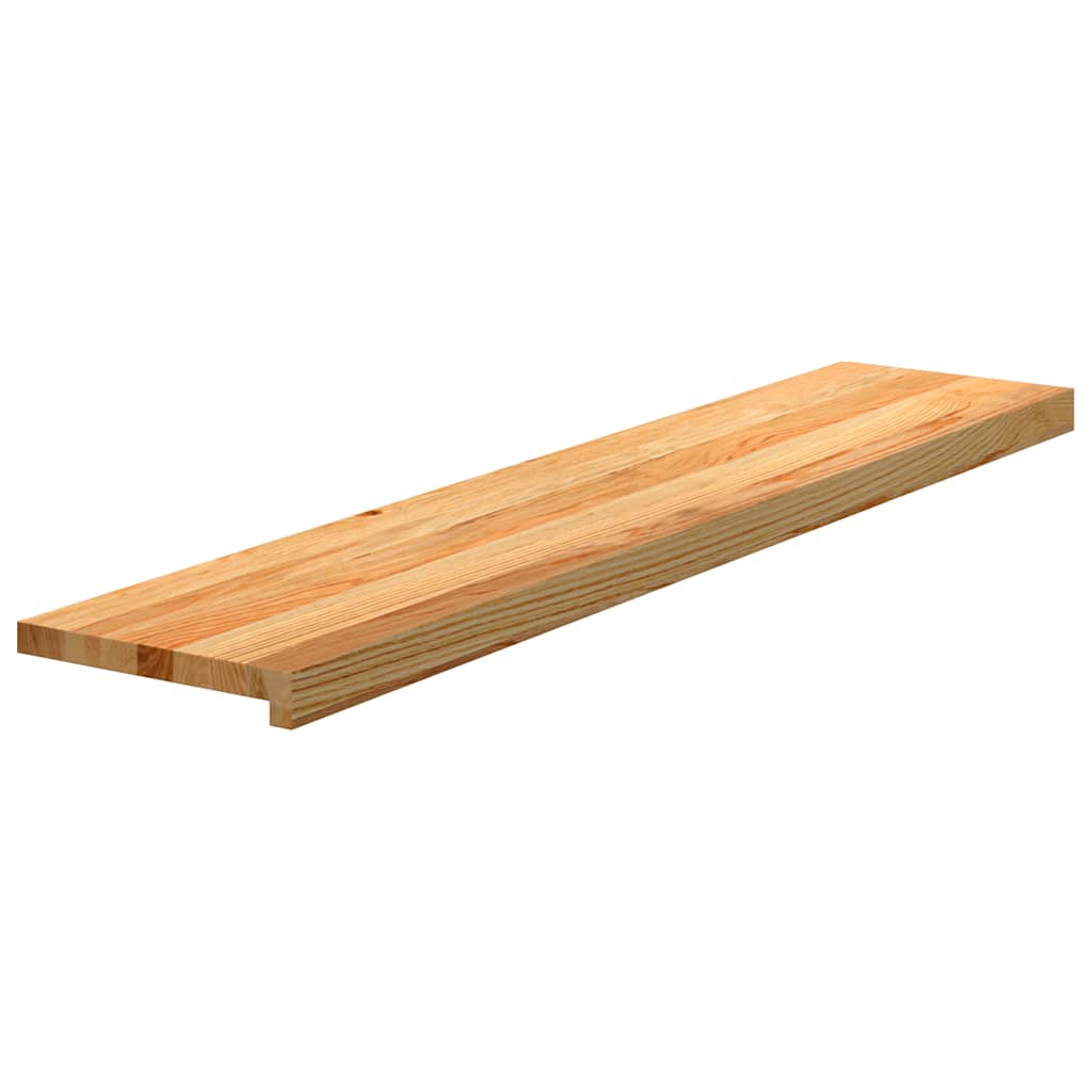 vidaXL Πατάκια Σκάλας 4 τεμ. Ανοιχτό Καφέ 120x25x2 cm Ξύλο Δρυός