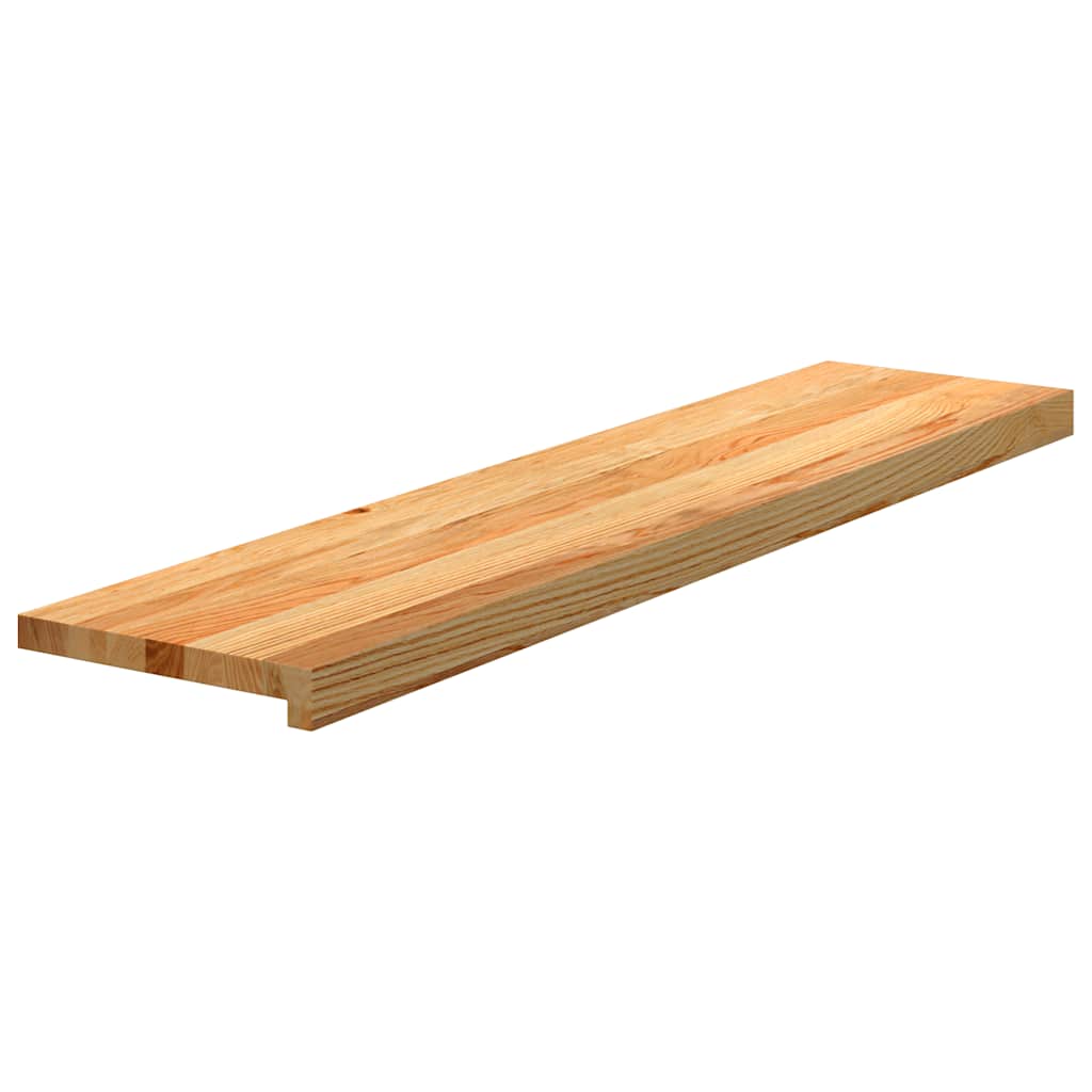 vidaXL Πατάκια Σκάλας 4 τεμ. Ανοιχτό Καφέ 100x30x2 cm Ξύλο Δρυός