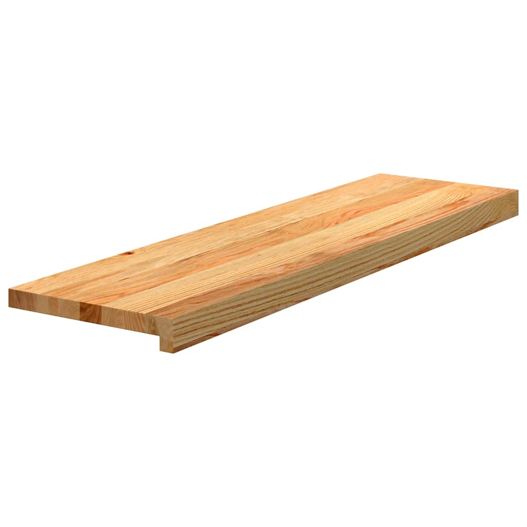 vidaXL Πατάκια Σκάλας 8 τεμ. Ανοιχτό Καφέ 90x25x2 cm Ξύλο Δρυός