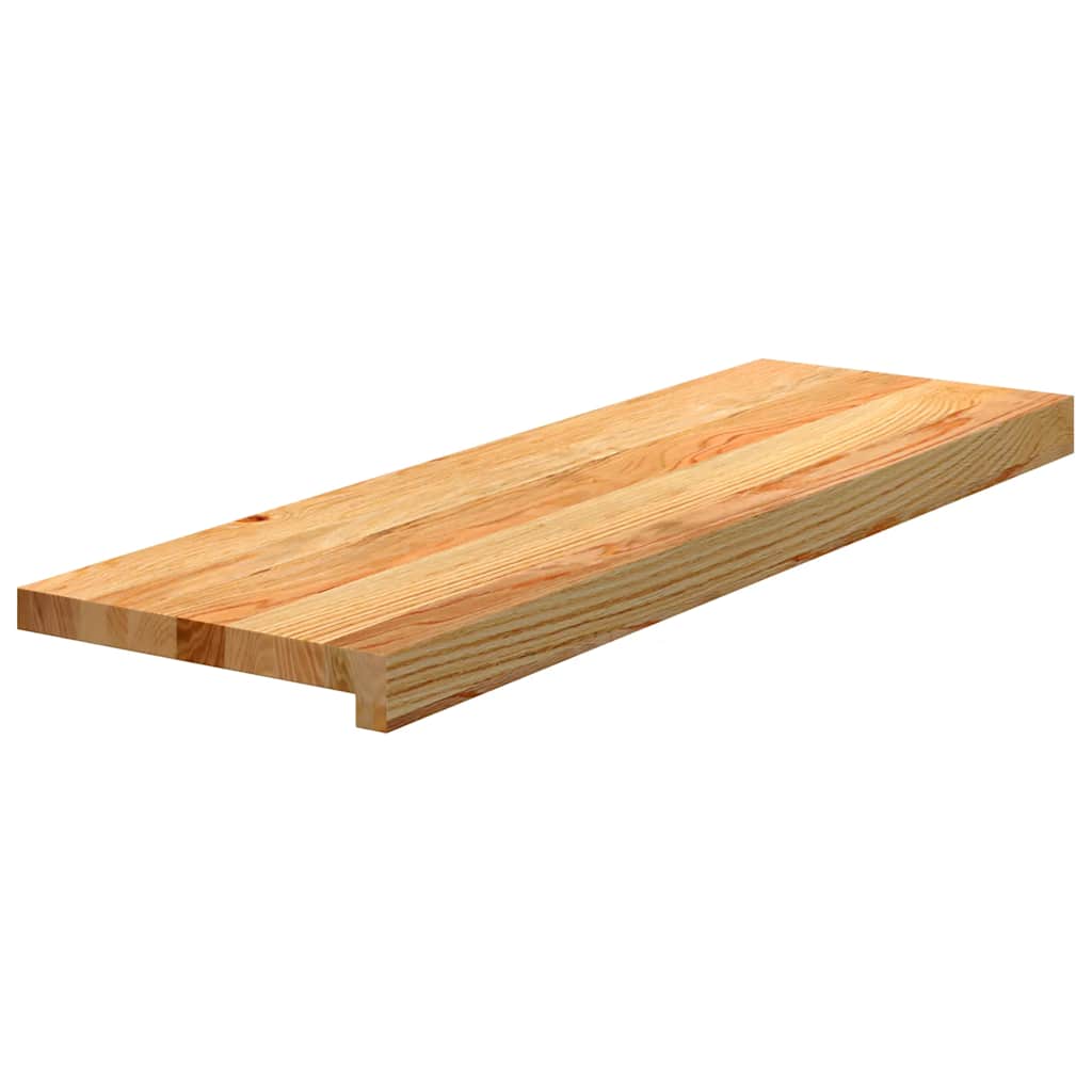 vidaXL Πατάκια Σκάλας 8 τεμ. Ανοιχτό Καφέ 80x30x2 cm Ξύλο Δρυός