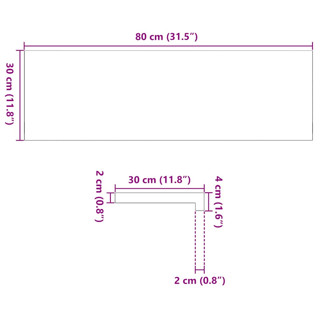 vidaXL Πέλματα Σκάλας 16 τμχ Σκούρο καφέ 80x30x2 cm Ξύλο μασίφ δρυς