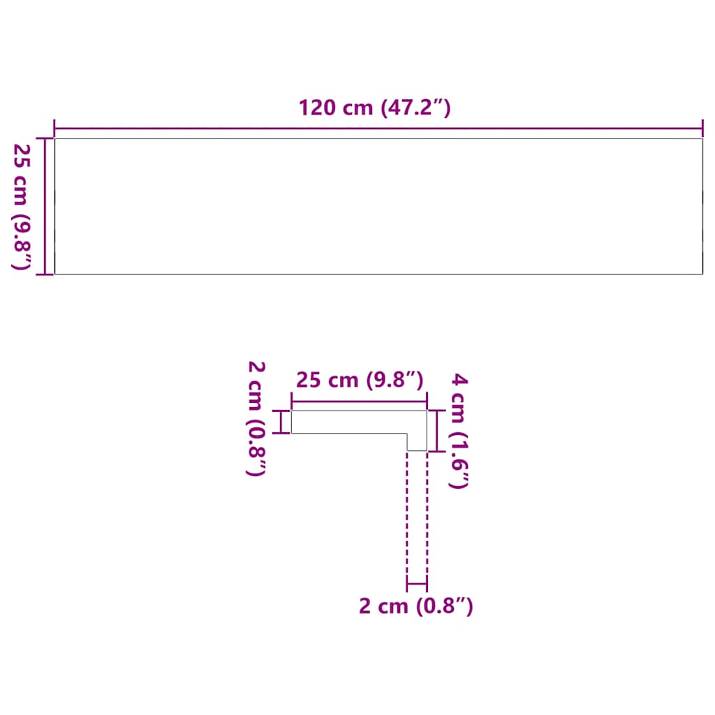 vidaXL Πατάκια Σκάλας 20 τεμ. Σκούρο Καφέ 120x25x2 cm Ξύλο Δρυός
