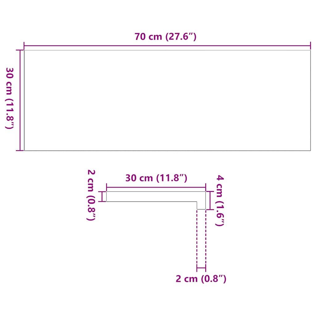vidaXL Πατάκια Σκάλας 20 τεμ. Σκούρο Καφέ 70x30x2 cm Ξύλο Δρυός