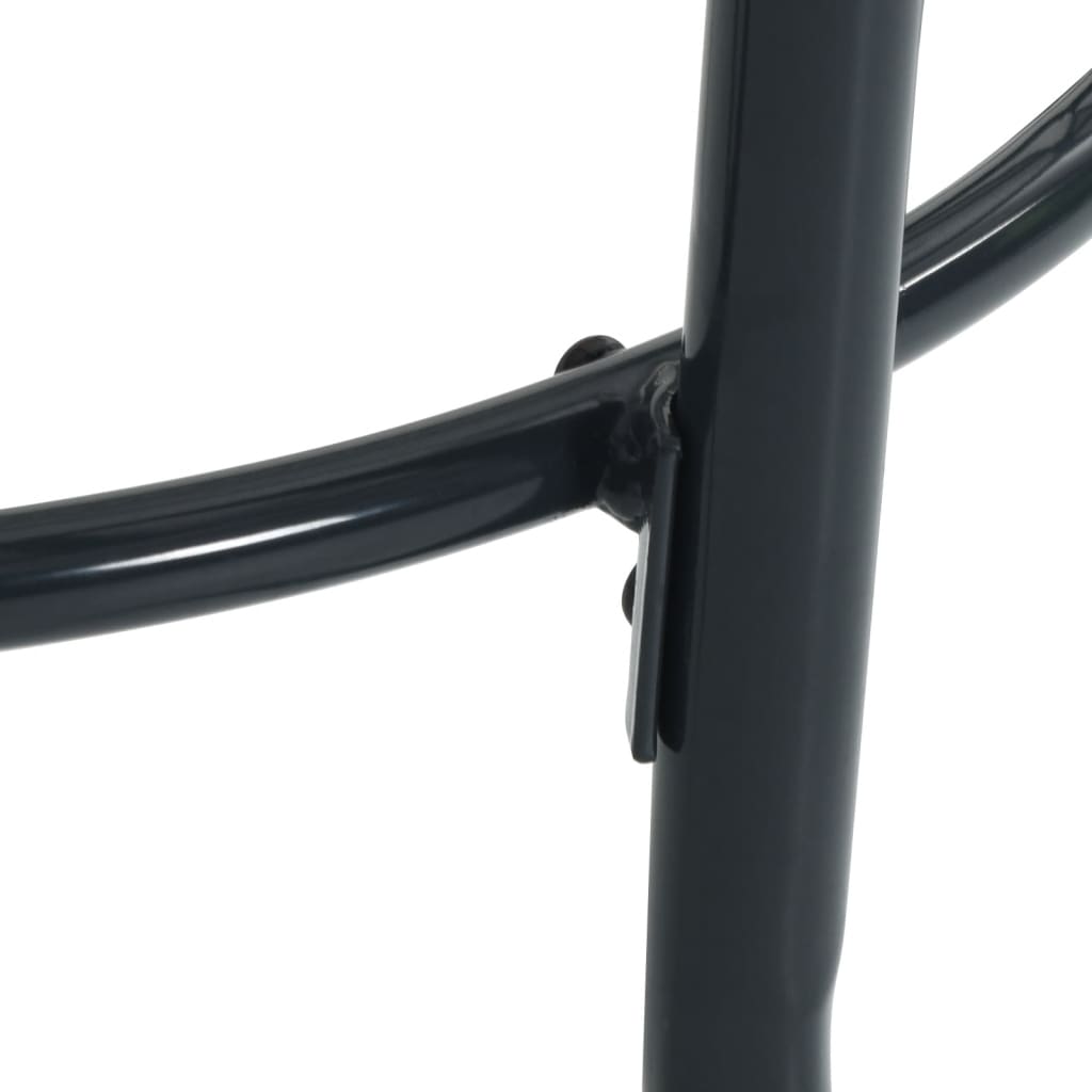 vidaXL Καρέκλες Κήπου Ανακλ. Σετ 5 Τεμ. Ανθρακί Ατσάλι με Ηλ. Πούδρα