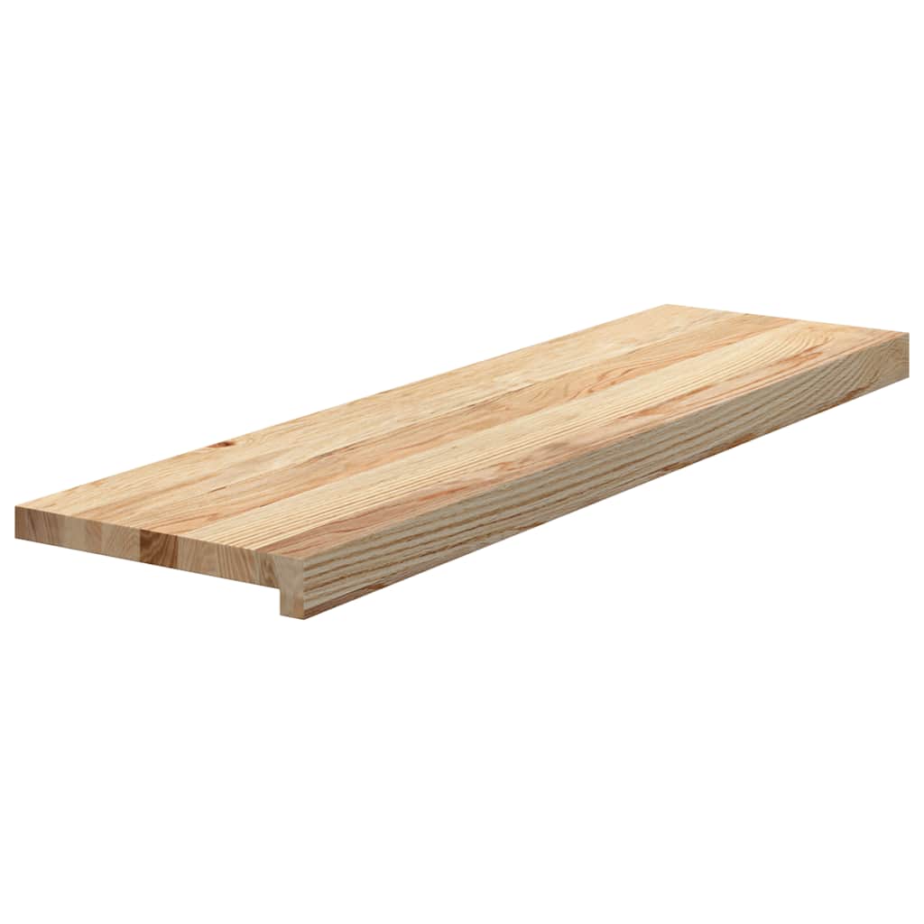 vidaXL Πατάκια Σκάλας 2 τεμ. 90x30x2 εκ. Ακατέργαστο Μασίφ Ξύλο Δρυός