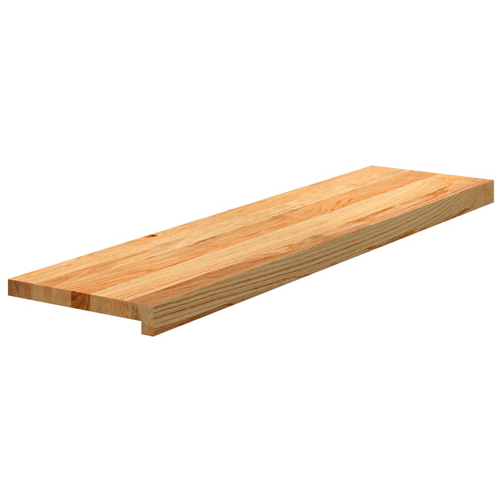 vidaXL Πατάκια Σκάλας 2 τεμ. Ανοιχτό Καφέ 100x25x2 cm Ξύλο Δρυός