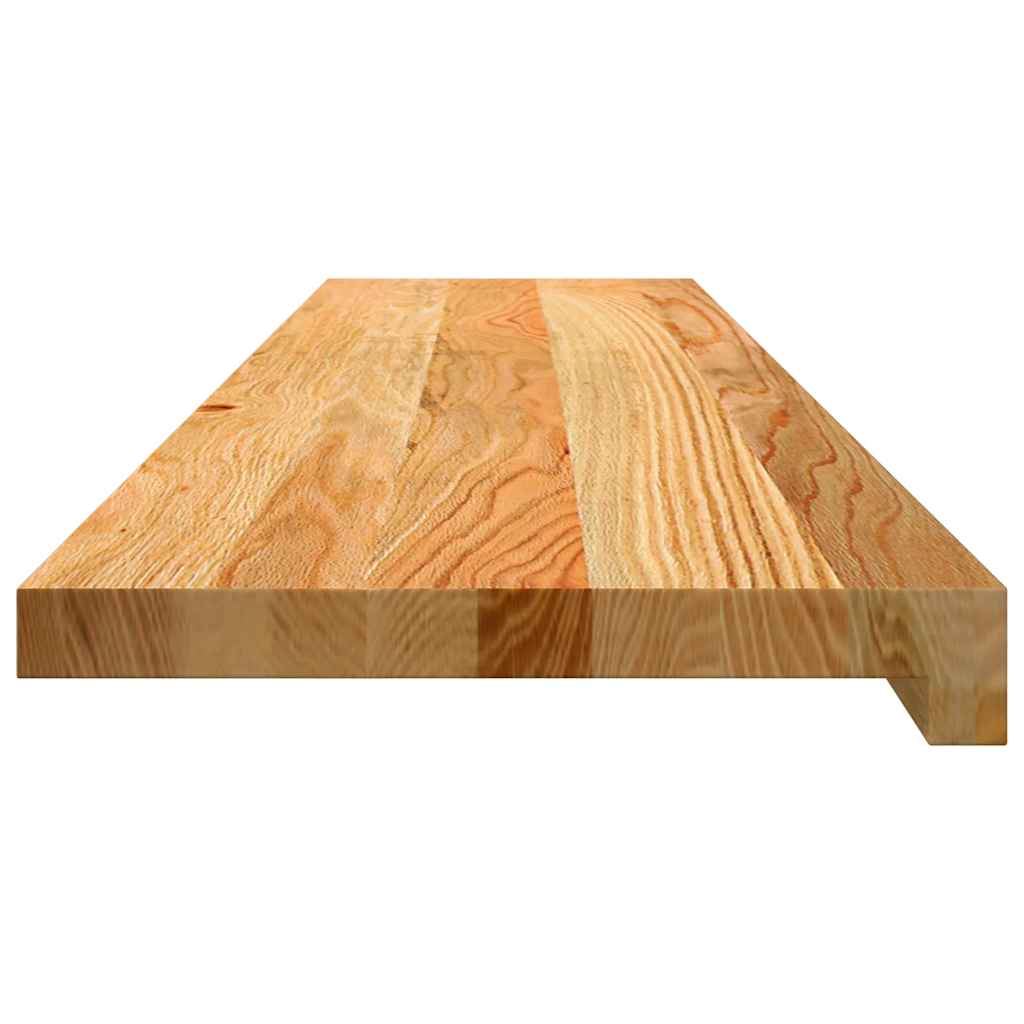 vidaXL Πατάκια Σκάλας 2 τεμ. Ανοιχτό Καφέ 110x25x2 cm Ξύλο Δρυός