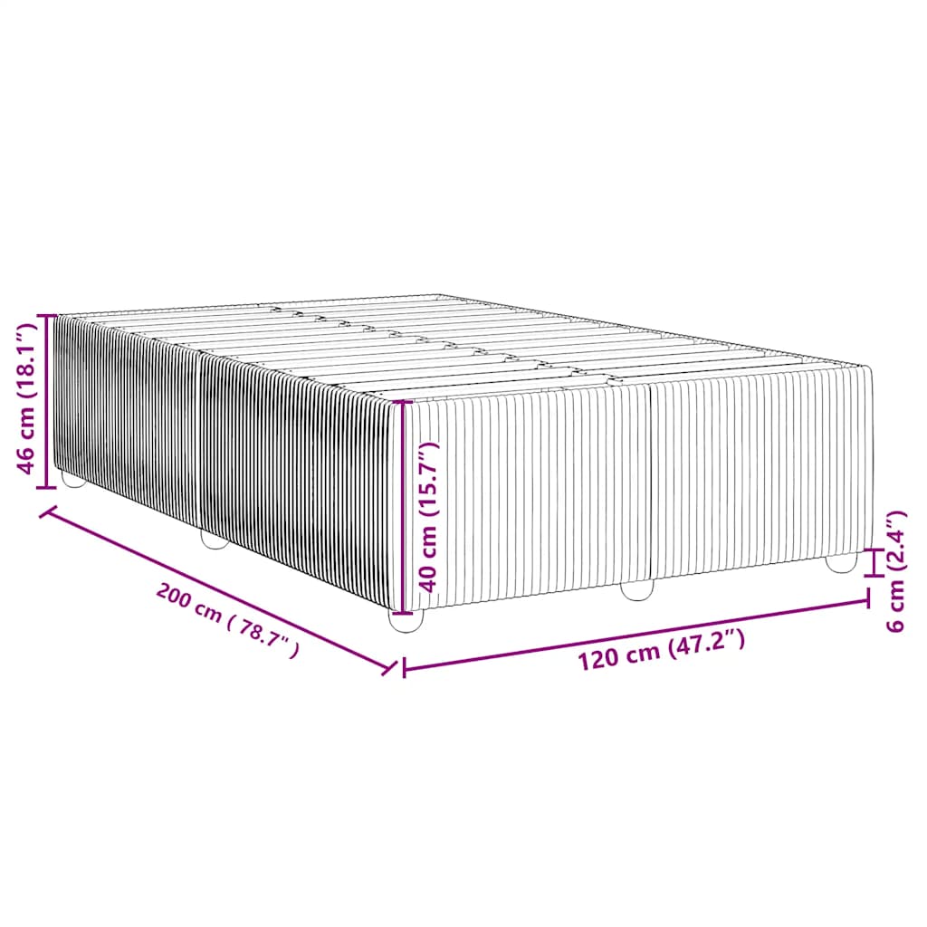 vidaXL Πλαίσιο Κρεβατιού Ροζ 120 x 200 εκ. Βελούδινο