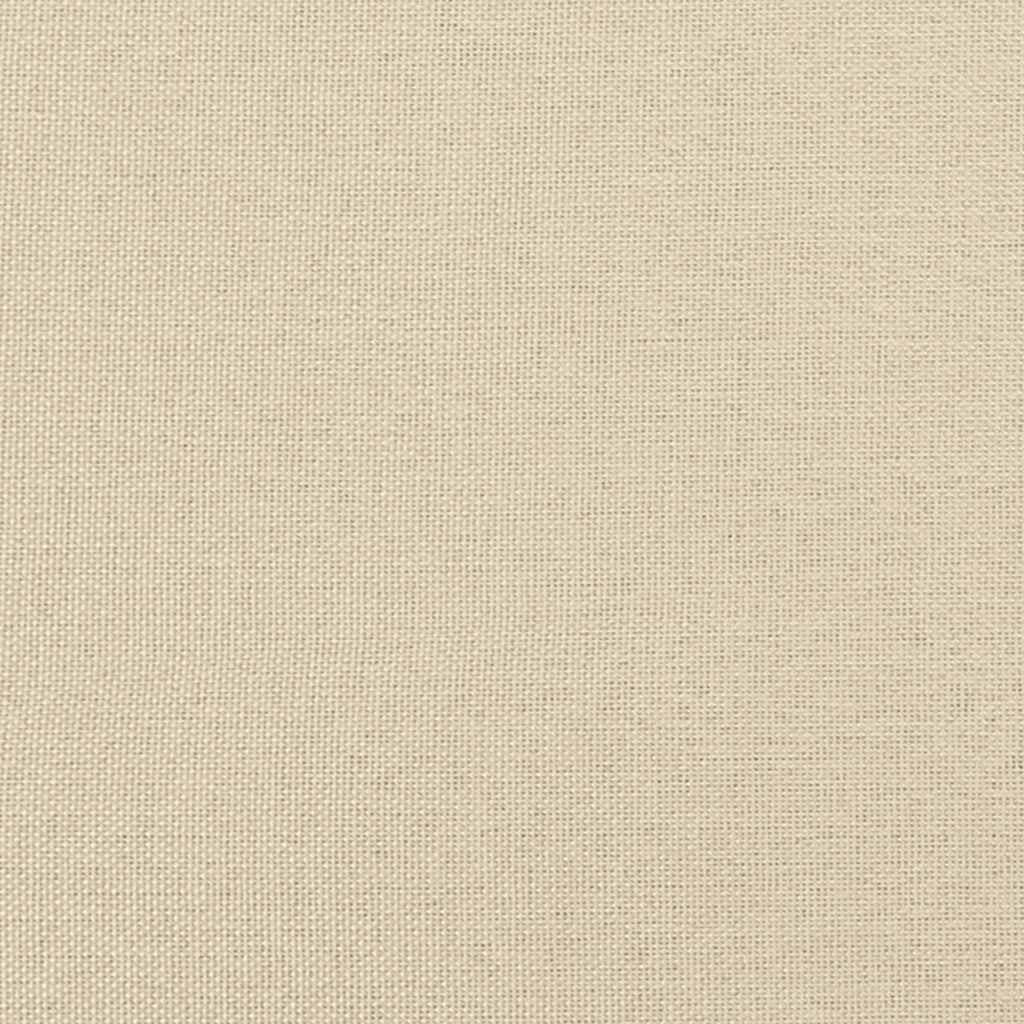 vidaXL Κρεβάτι Boxspring με Στρώμα Κρεμ 140x190 εκ. Υφασμάτινο