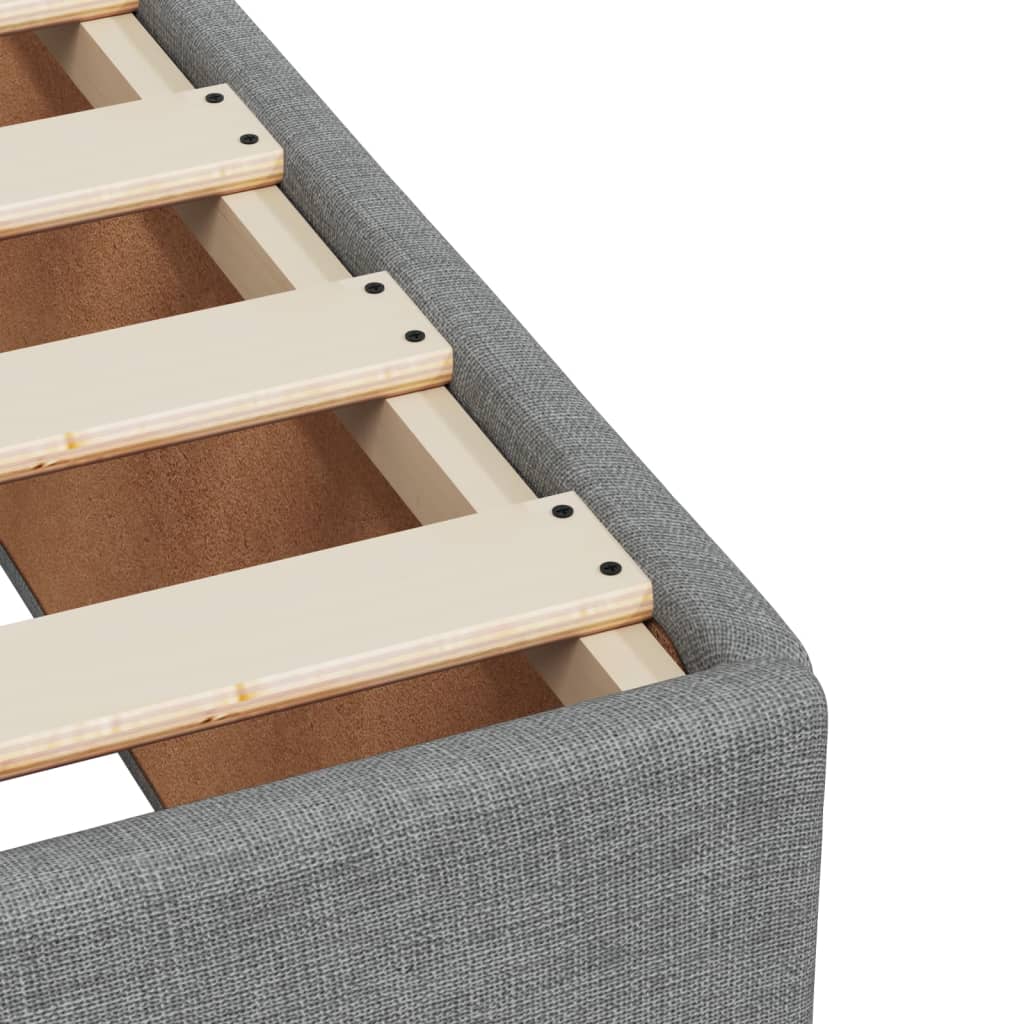 vidaXL Κρεβάτι Boxspring με Στρώμα Ανοιχτό Γκρι 140x200 εκ. Υφασμάτινο