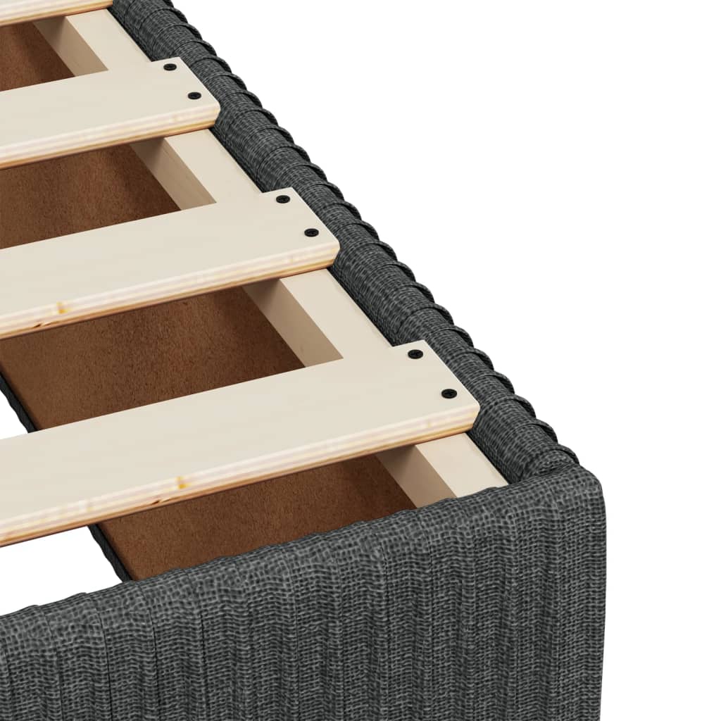 vidaXL Κρεβάτι Boxspring με Στρώμα Σκούρο Γκρι 80x200 εκ. Υφασμάτινο
