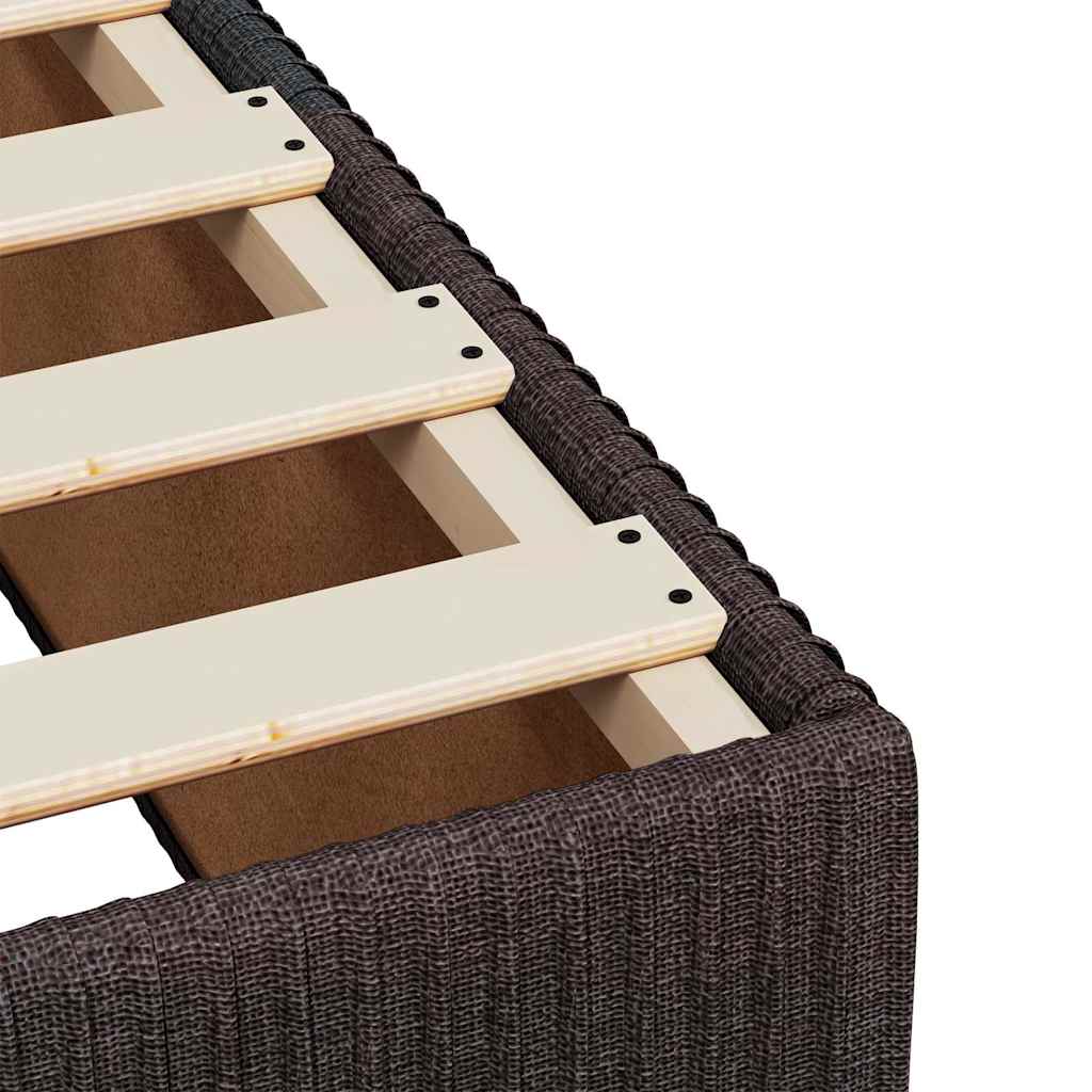 vidaXL Κρεβάτι Boxspring με Στρώμα Σκούρο Καφέ 100x200 εκ. Υφασμάτινο