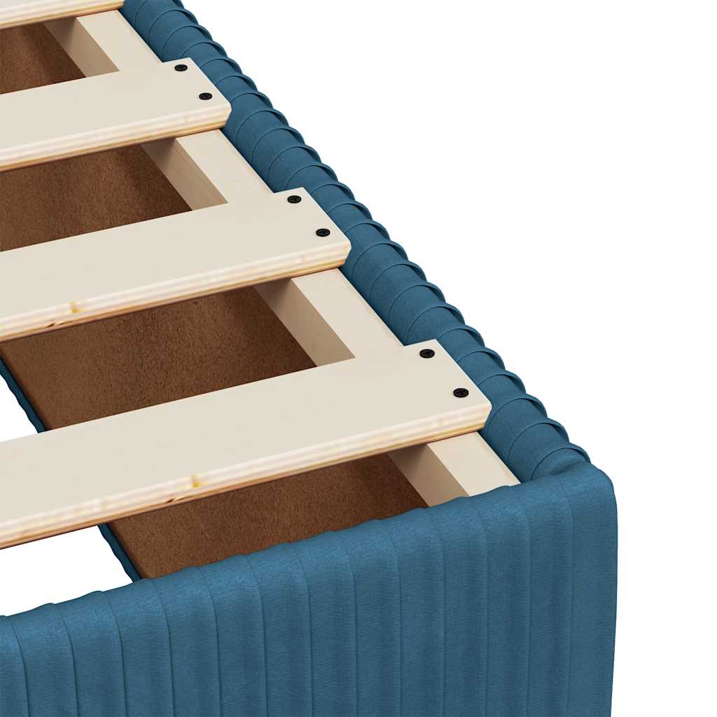 vidaXL Κρεβάτι Boxspring με Στρώμα Μπλε 120x190 εκ. Βελούδινο