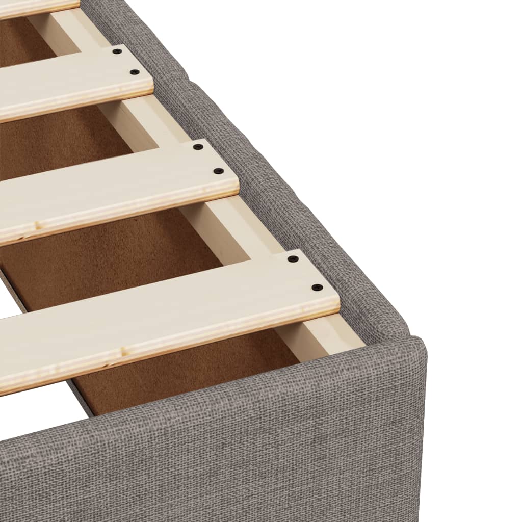 vidaXL Κρεβάτι Boxspring με Στρώμα Taupe 80x200 εκ. Υφασμάτινο