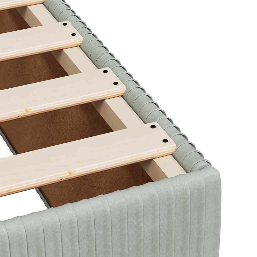 vidaXL Κρεβάτι Boxspring με Στρώμα Ανοιχτό Γκρι 80x200 εκ. Βελούδινο