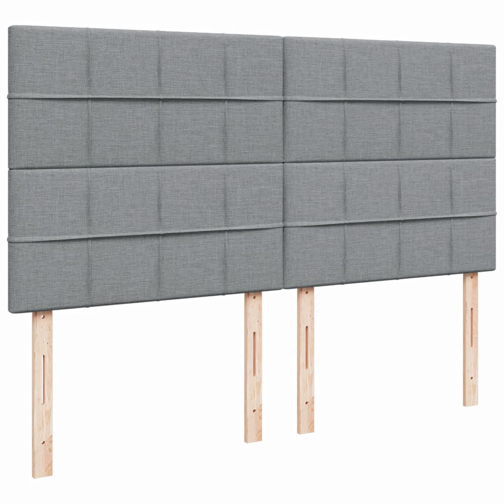 vidaXL Κρεβάτι Boxspring με Στρώμα Ανοιχτό Γκρι 180x200 εκ. Υφασμάτινο