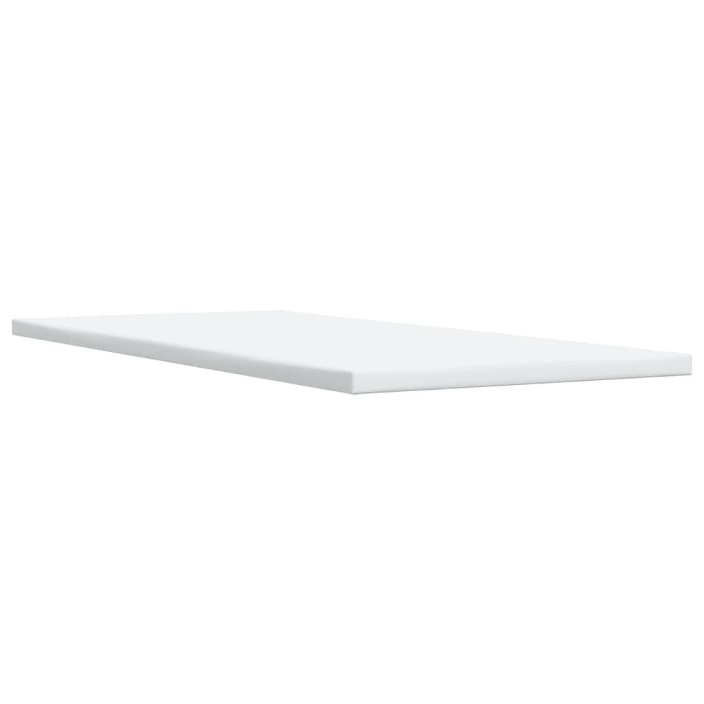 vidaXL Κρεβάτι Boxspring με Στρώμα Λευκό 90x200εκ. από Συνθετικό Δέρμα