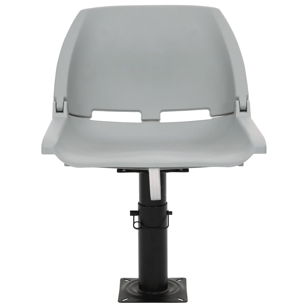 vidaXL Κάθισμα Σκάφους Πτυσσόμ. 2 τεμ. Γκρι 48x51x41 εκ Χωρίς Μαξιλάρι