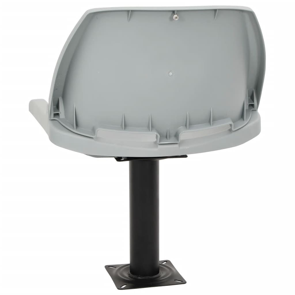 vidaXL Κάθισμα Σκάφους Πτυσσόμ. 4 τεμ. Γκρι 48x51x41 εκ Χωρίς Μαξιλάρι