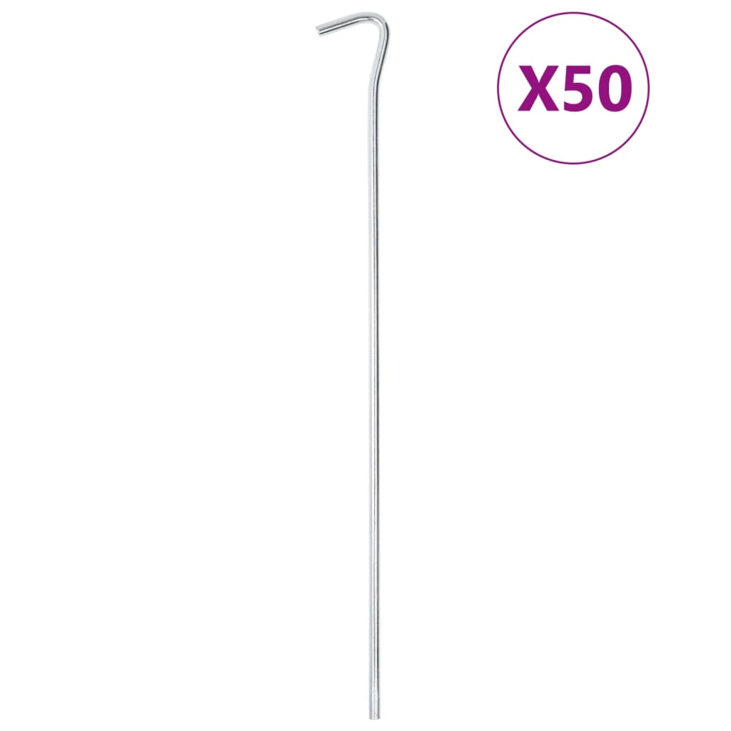 vidaXL Πασσαλάκια Σκηνής 50 τεμ. 30 εκ. Ø7 χιλ. Γαλβανισμένο Ατσάλι