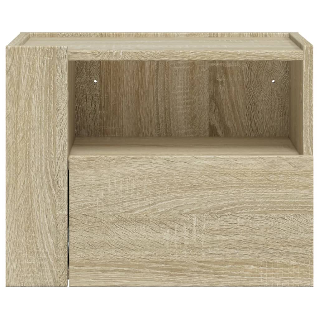 vidaXL Κομοδίνα Επιτοίχιο Sonoma Δρυς 45x30x35 εκ.