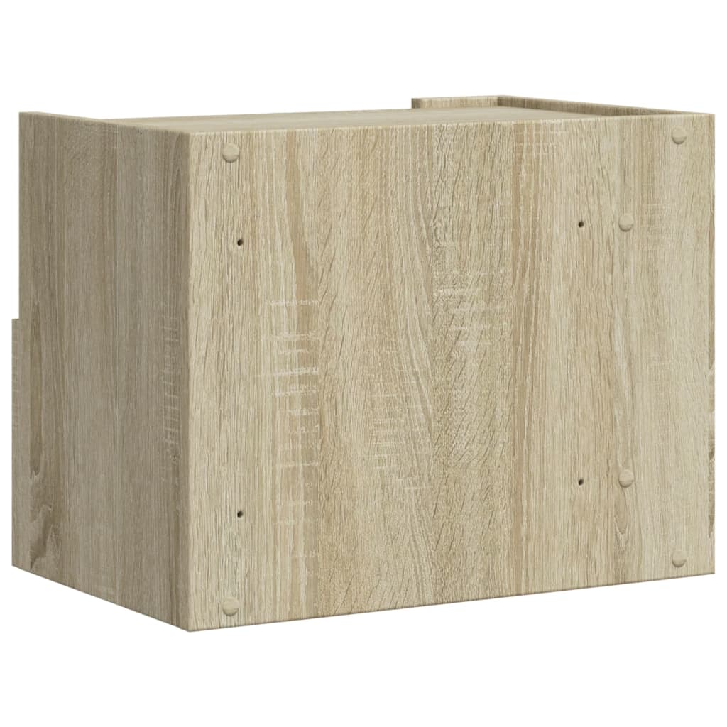 vidaXL Κομοδίνα Επιτοίχιο Sonoma Δρυς 45x30x35 εκ.