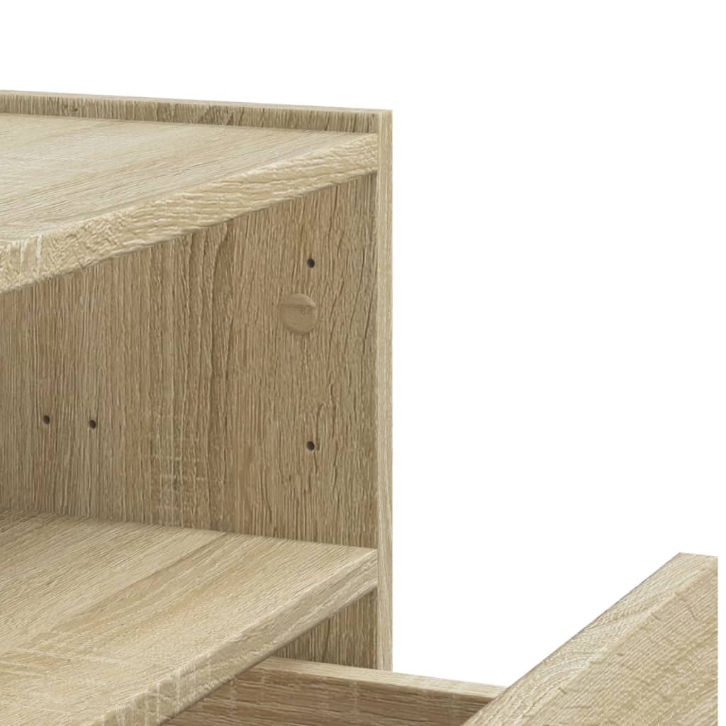 vidaXL Κομοδίνα Επιτοίχιο Sonoma Δρυς 45x30x35 εκ.