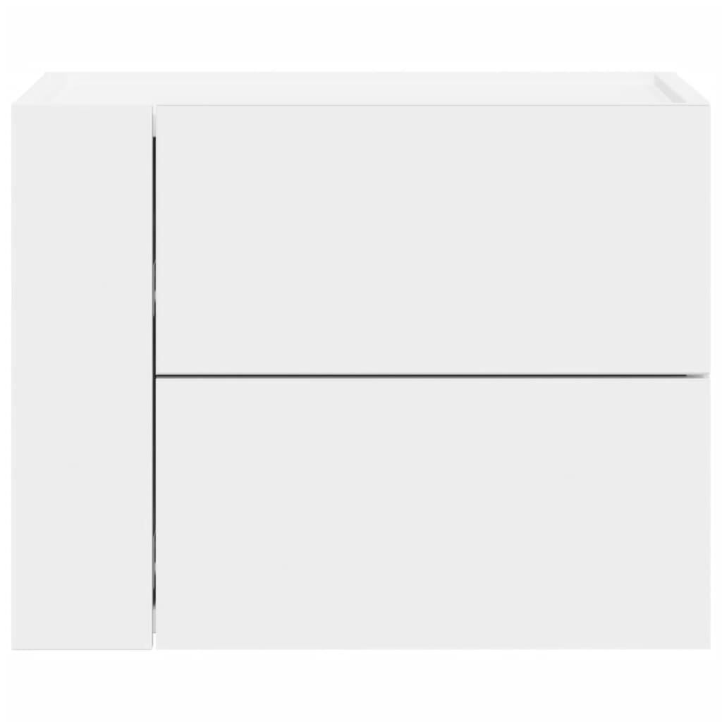 vidaXL Κομοδίνα Επιτοίχια 2 τεμ. Λευκά 45x30x35 εκ.