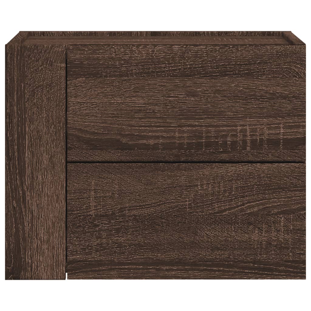 vidaXL Κομοδίνο Επιτοίχιο Καφέ Δρυς 45x30x35 εκ.