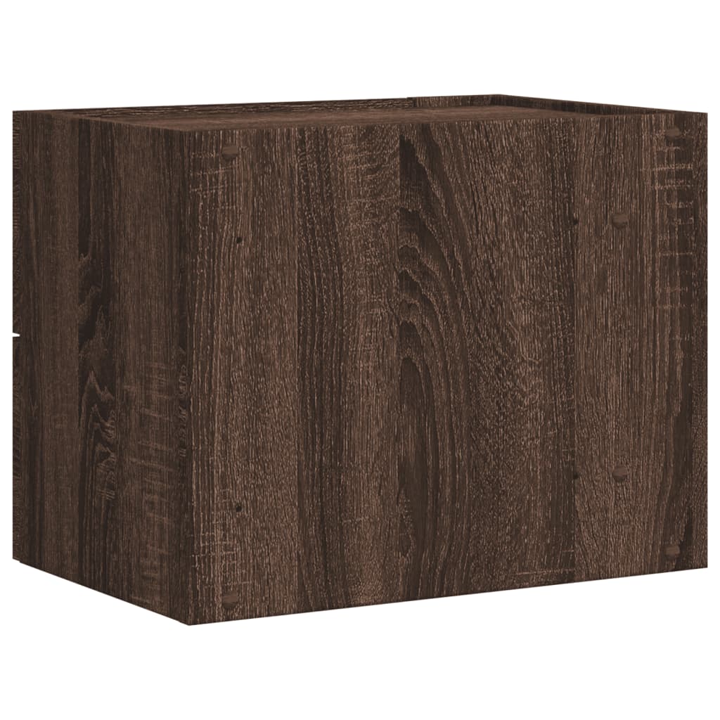 vidaXL Κομοδίνα Επιτοίχια 2 τεμ. Καφέ Δρυς 45x30x35 εκ.