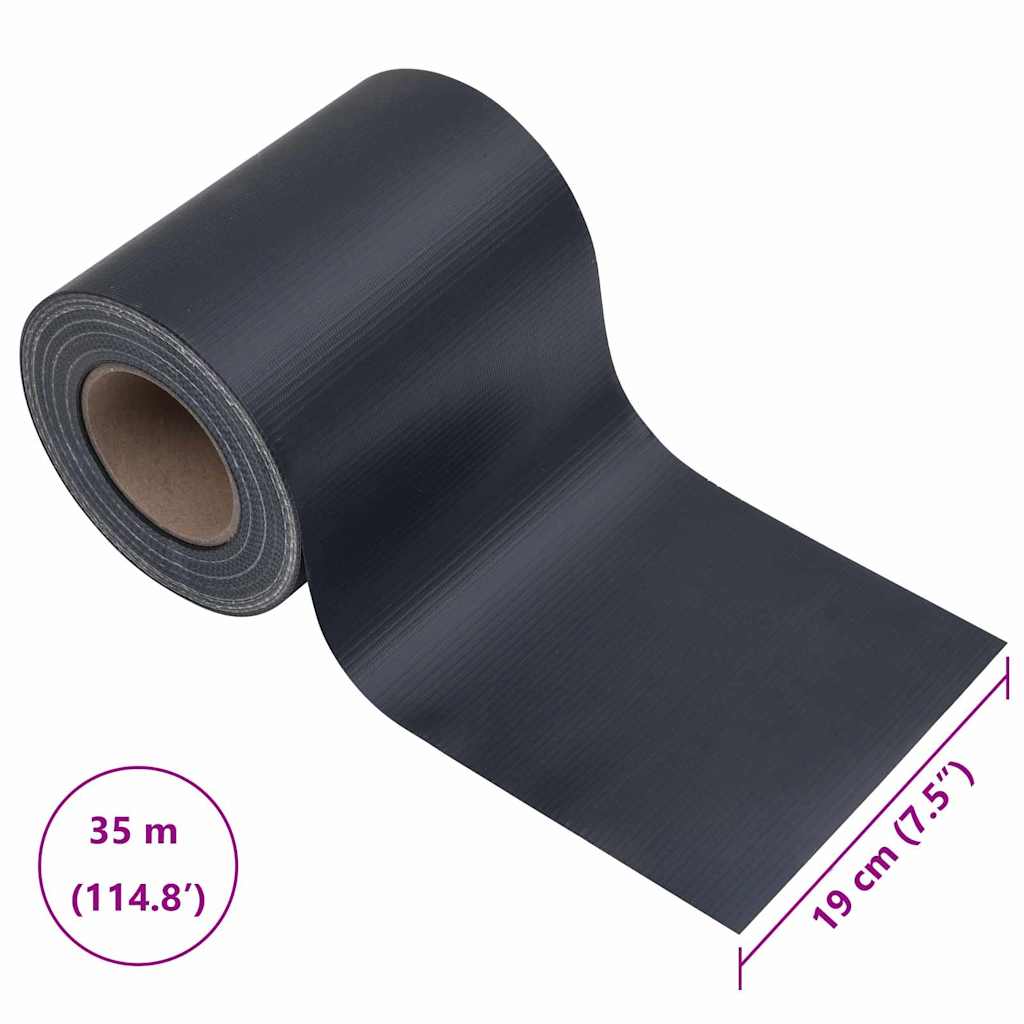 vidaXL Ράγες Ιδιωτικότητας Κήπου 2 τεμ PVC 35x0,19 μ Ματ Σκούρο Γκρι