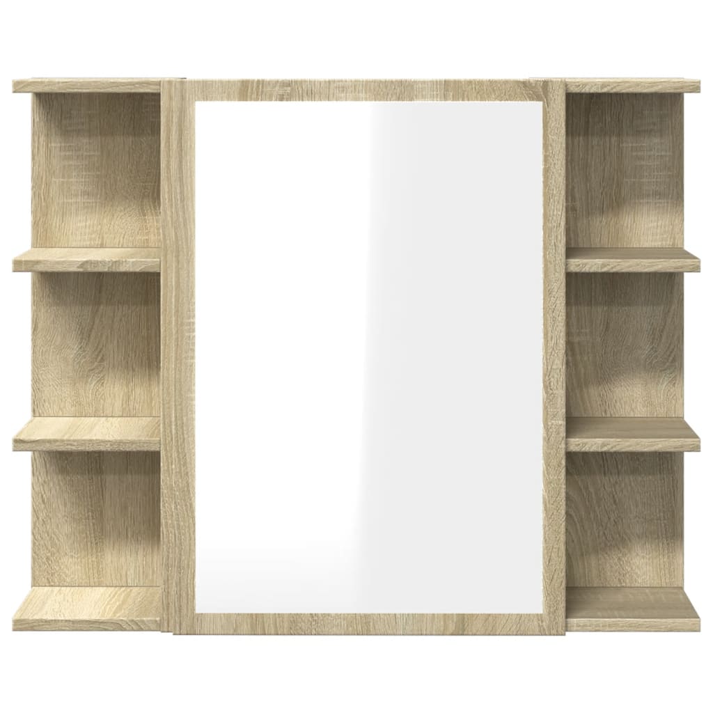 vidaXL Καθρέφτης Μπάνιου Sonoma Δρυς 80 x 20,5 x 64 εκ. Ξύλο