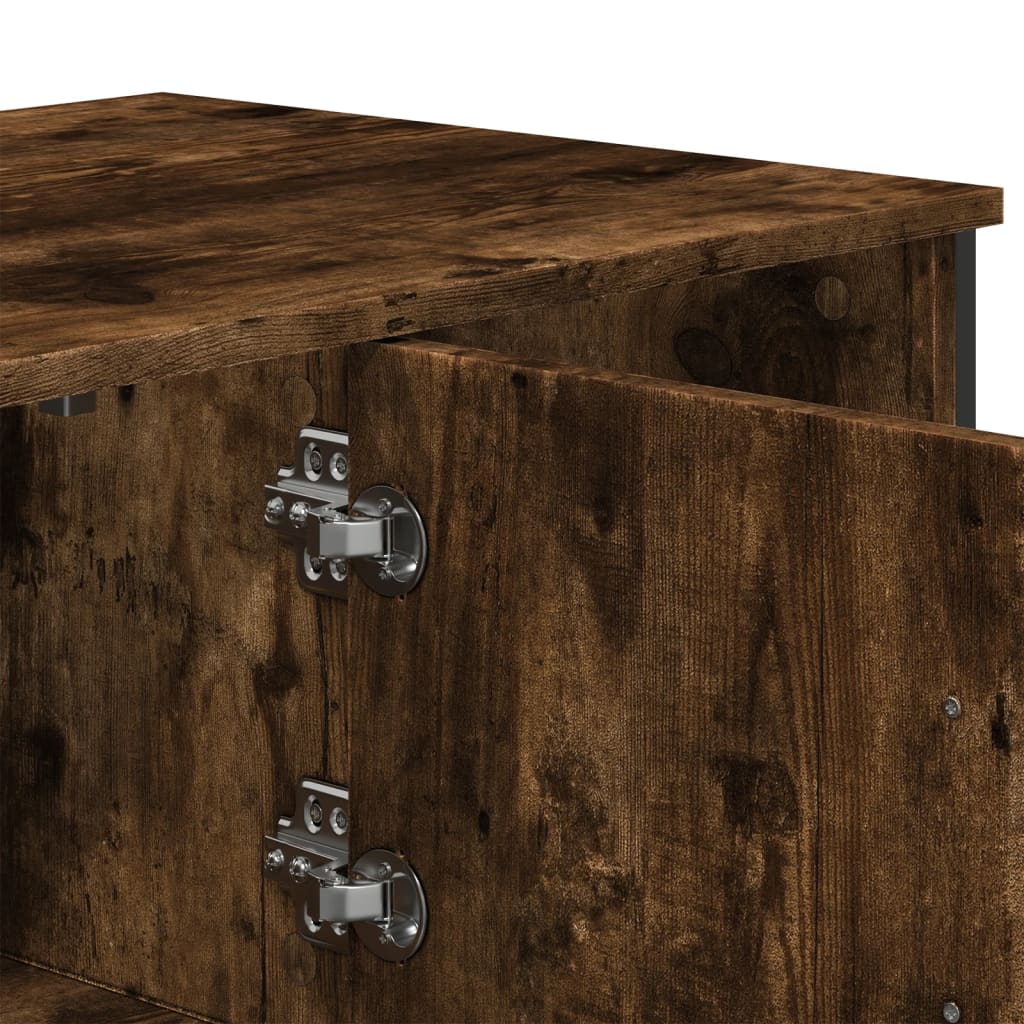 vidaXL Τραπεζάκι Σαλονιού Καπνιστή Δρυς 100x51x40 εκ. Επεξεργασμ. Ξύλο