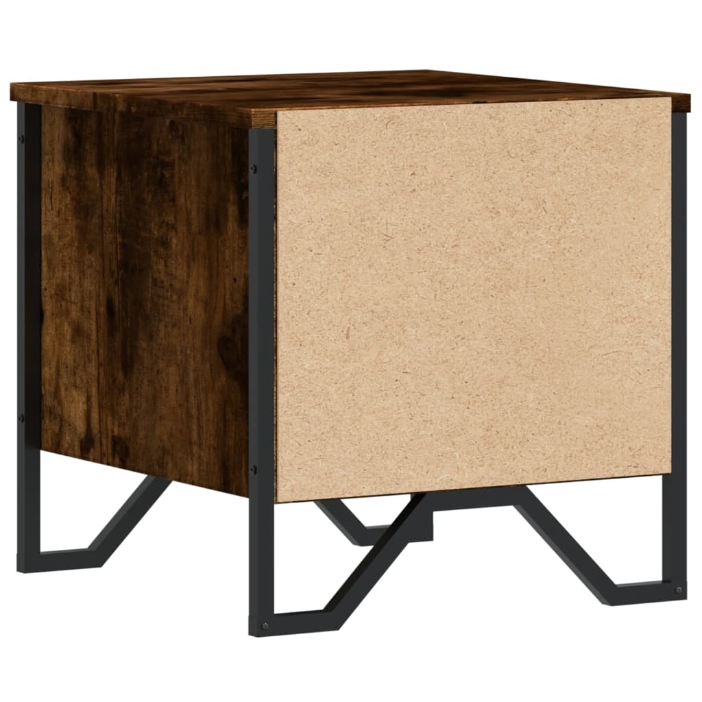 vidaXL Κομοδίνο Καπνιστή Δρυς 40x41x40 εκ. από Επεξεργασμένο Ξύλο