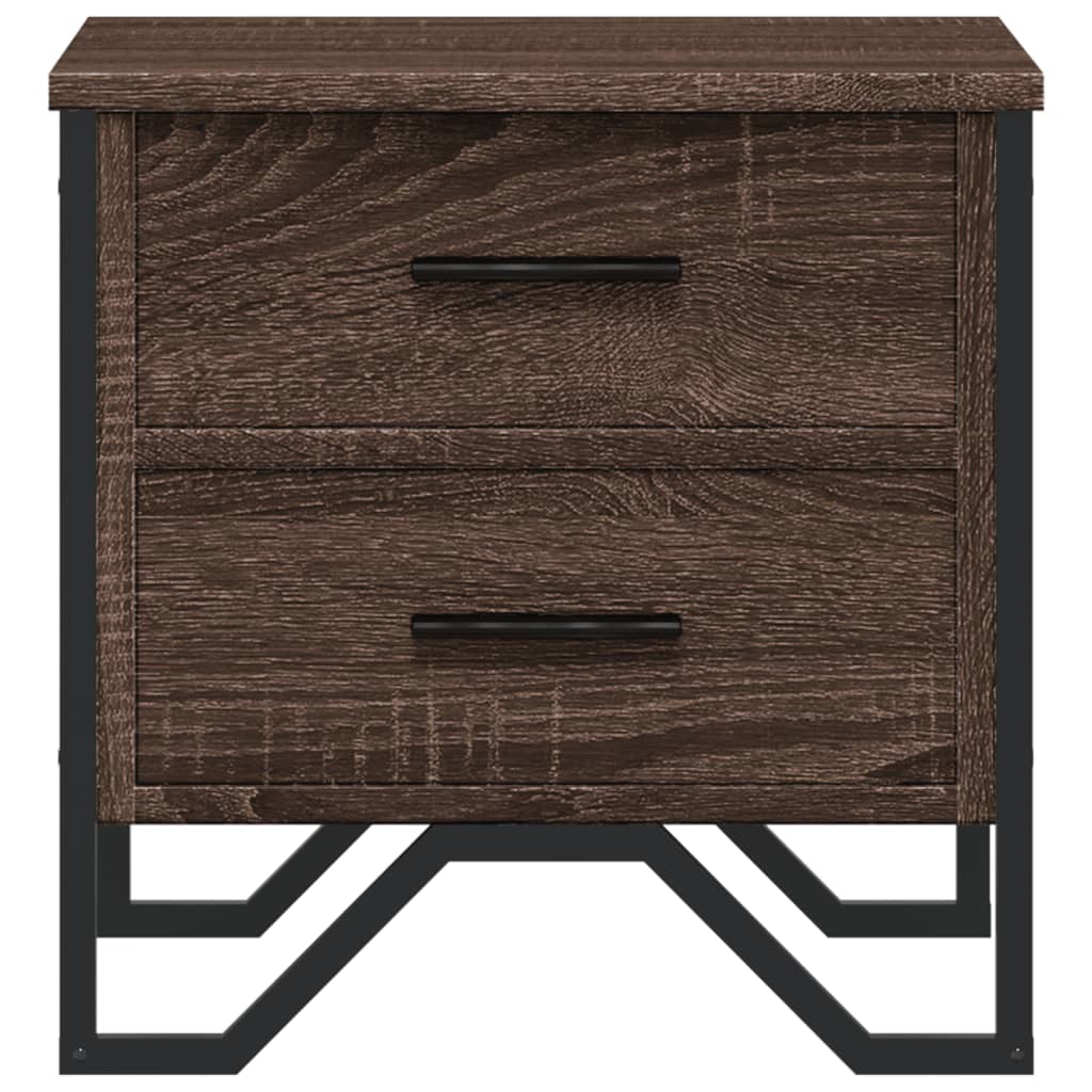 vidaXL Κομοδίνο Καφέ Δρυς 40x41x40 εκ. από Επεξεργασμένο Ξύλο