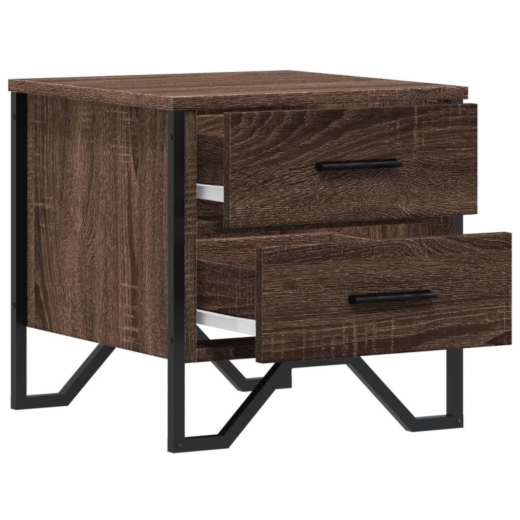 vidaXL Κομοδίνο Καφέ Δρυς 40x41x40 εκ. από Επεξεργασμένο Ξύλο