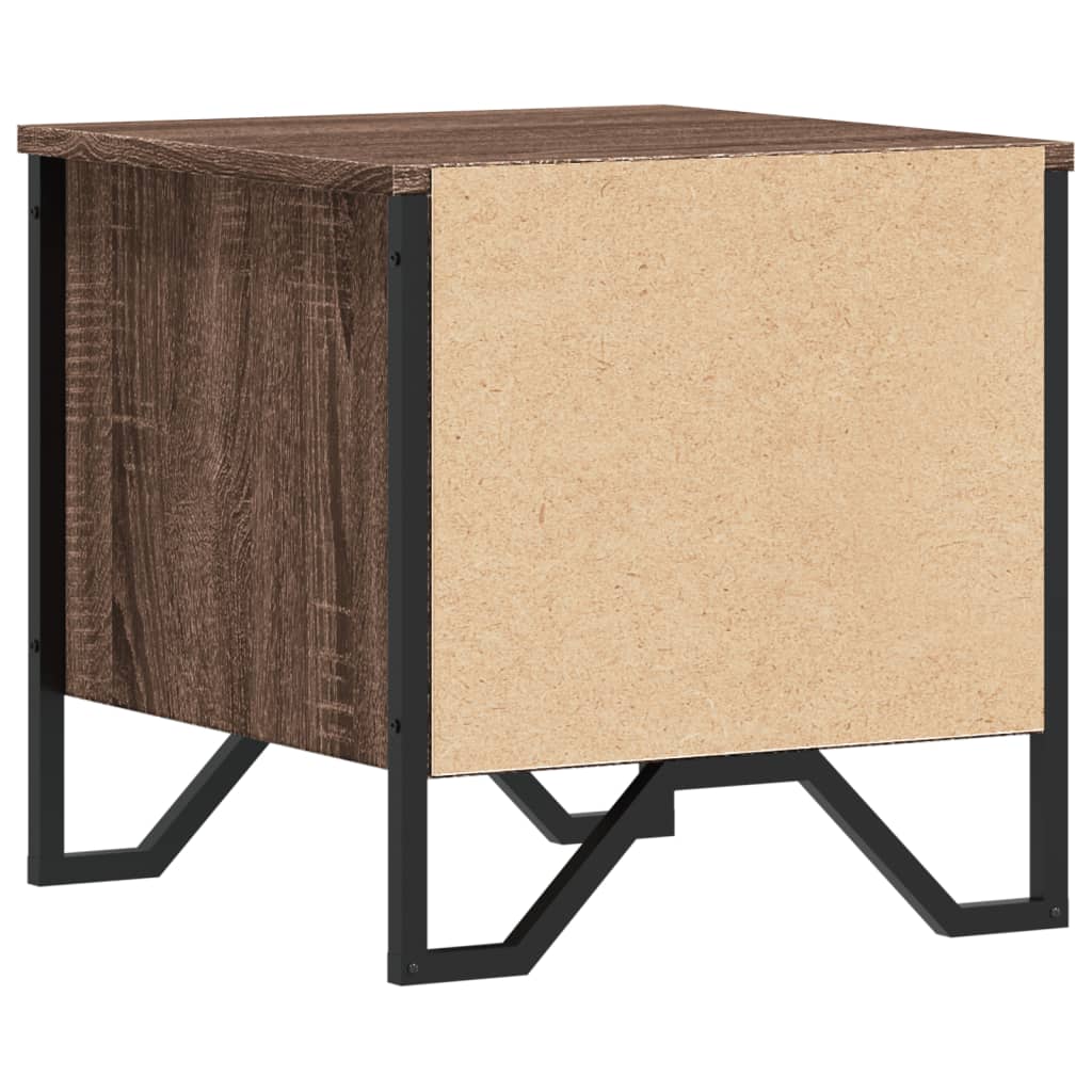 vidaXL Κομοδίνο Καφέ Δρυς 40x41x40 εκ. από Επεξεργασμένο Ξύλο