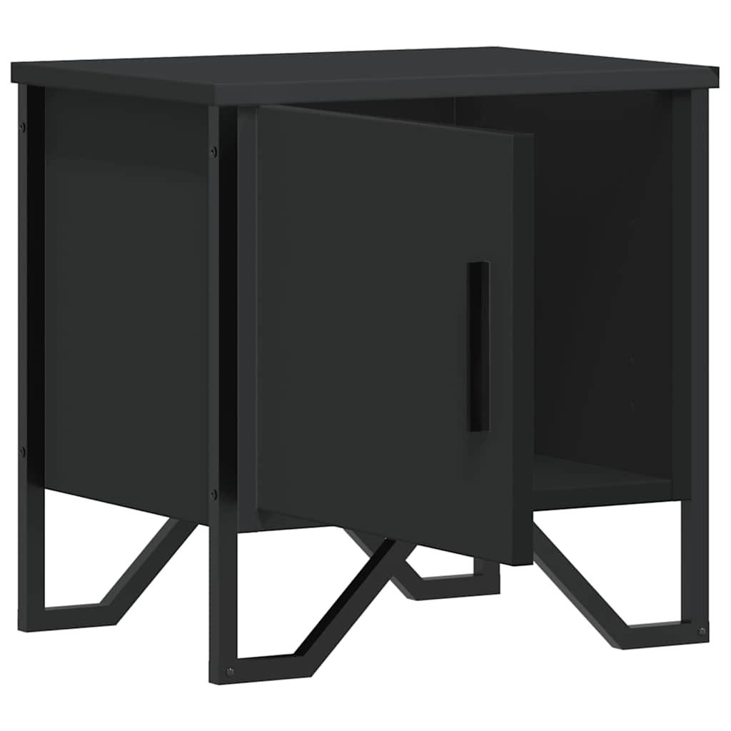 vidaXL Κομοδίνα 2 τεμ. Μαύρα 40 x 30 x 40 εκ. από Επεξεργασμένο Ξύλο