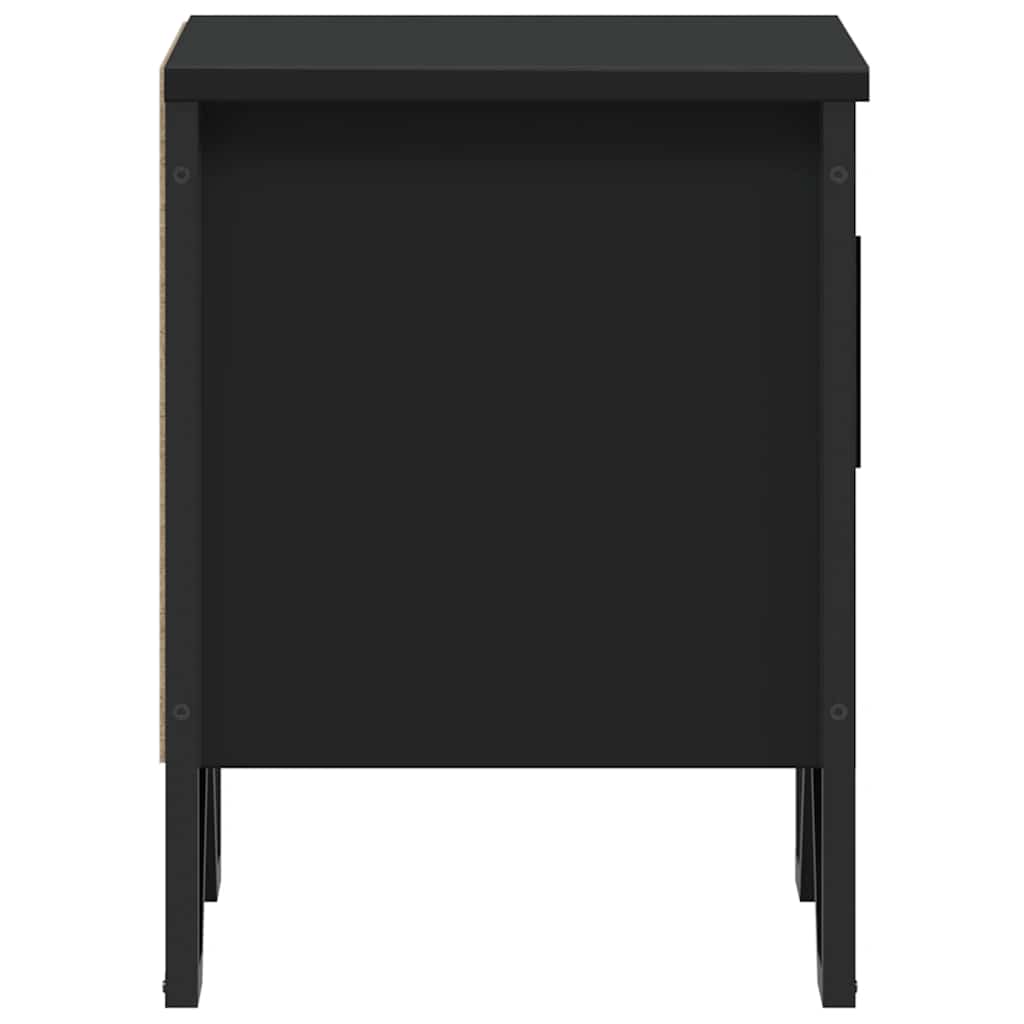 vidaXL Κομοδίνα 2 τεμ. Μαύρα 40 x 30 x 40 εκ. από Επεξεργασμένο Ξύλο