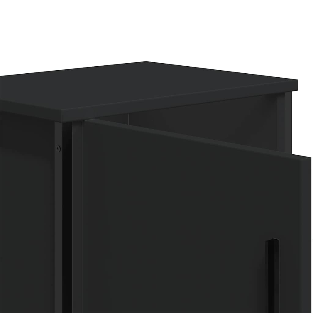 vidaXL Κομοδίνα 2 τεμ. Μαύρα 40 x 30 x 40 εκ. από Επεξεργασμένο Ξύλο