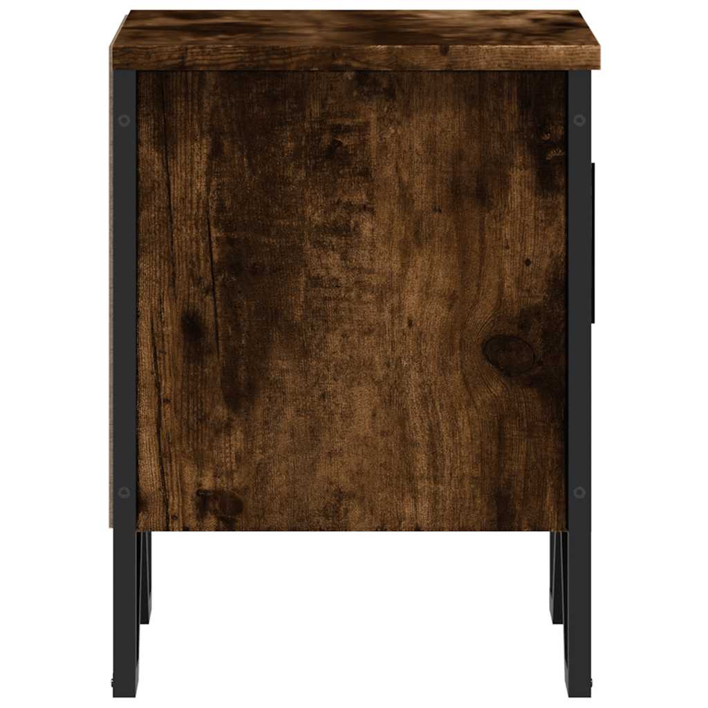 vidaXL Κομοδίνα 2 τεμ. Καπνιστή Δρυς 40x30x40 εκ. από Επεξεργ. Ξύλο