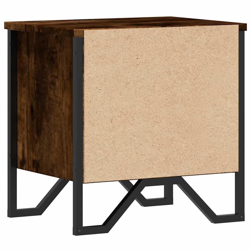 vidaXL Κομοδίνα 2 τεμ. Καπνιστή Δρυς 40x30x40 εκ. από Επεξεργ. Ξύλο