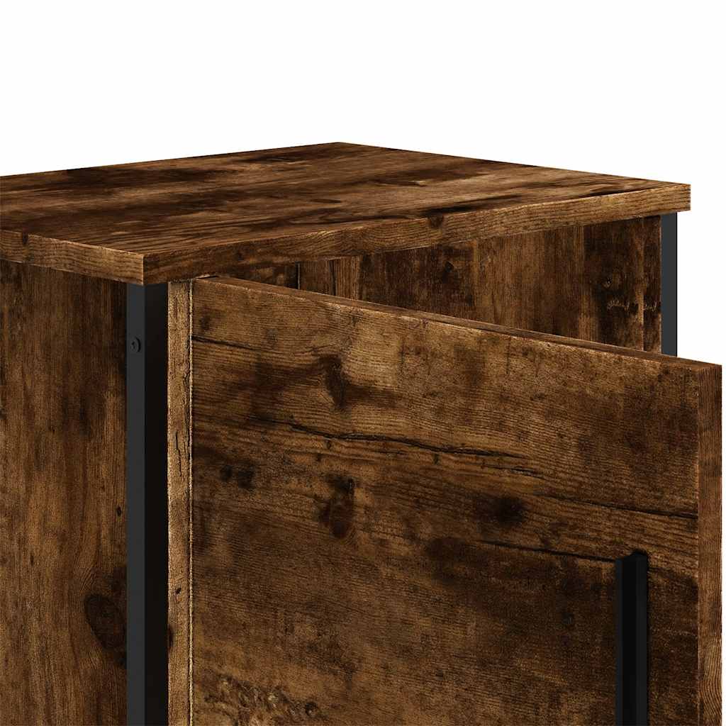 vidaXL Κομοδίνα 2 τεμ. Καπνιστή Δρυς 40x30x40 εκ. από Επεξεργ. Ξύλο