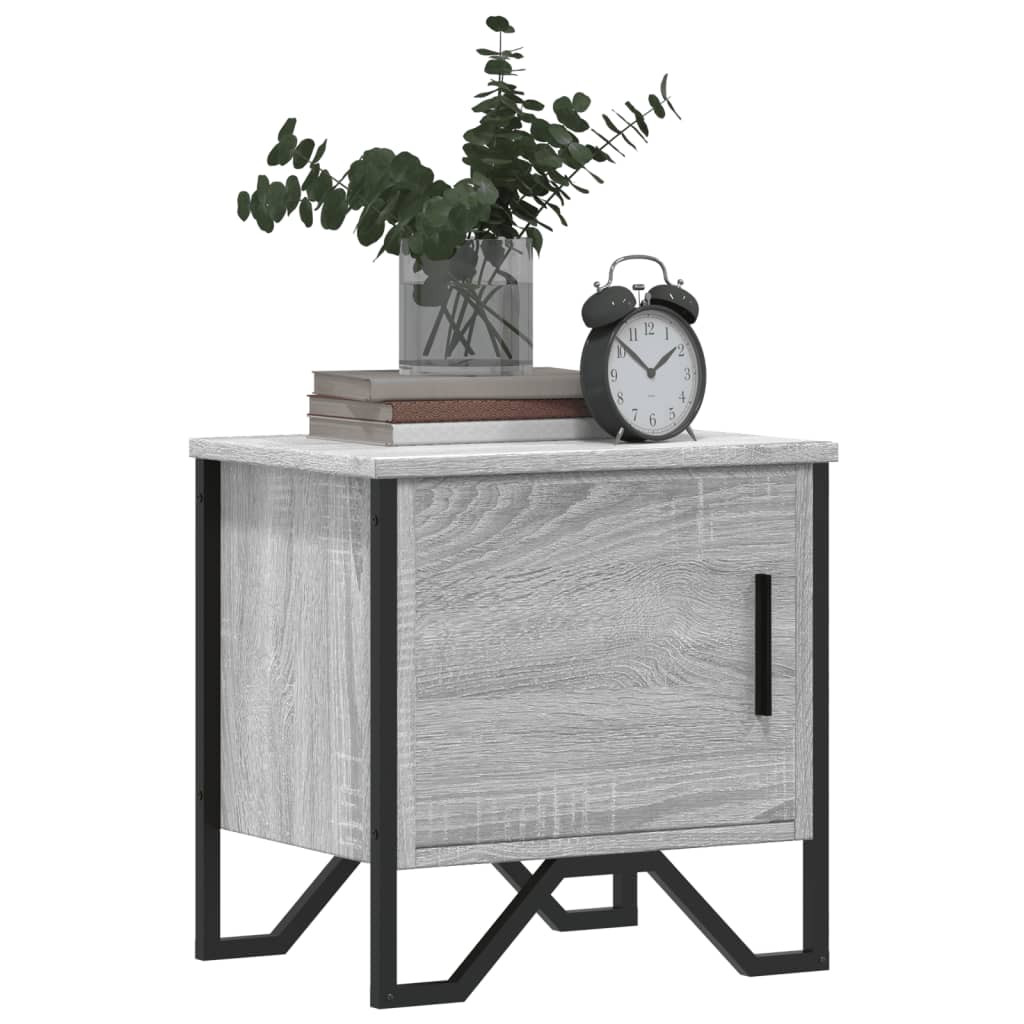 vidaXL Κομοδίνα 2 τεμ. Γκρι Sonoma 40x30x40 εκ. από Επεξεργασμένο Ξύλο