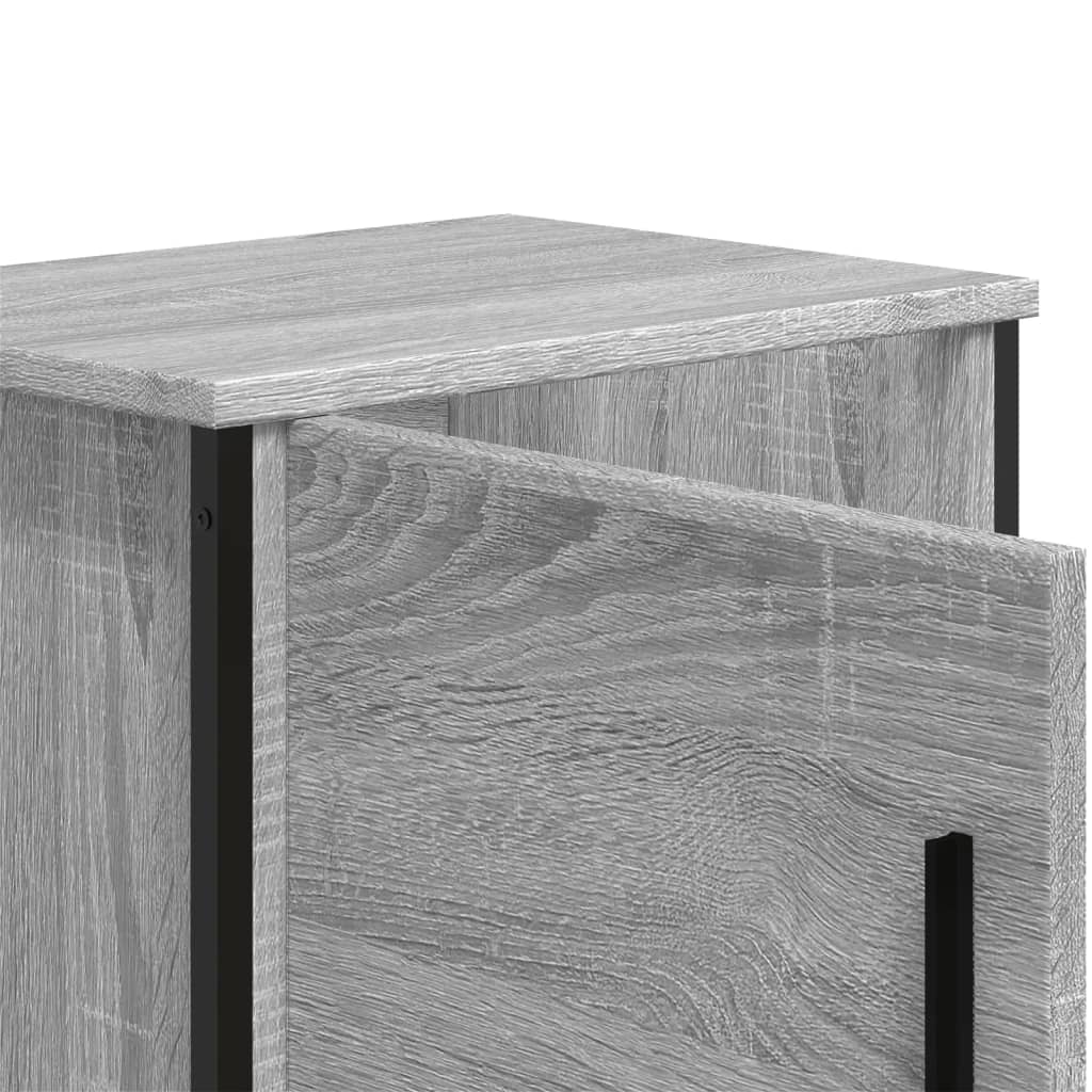 vidaXL Κομοδίνα 2 τεμ. Γκρι Sonoma 40x30x40 εκ. από Επεξεργασμένο Ξύλο