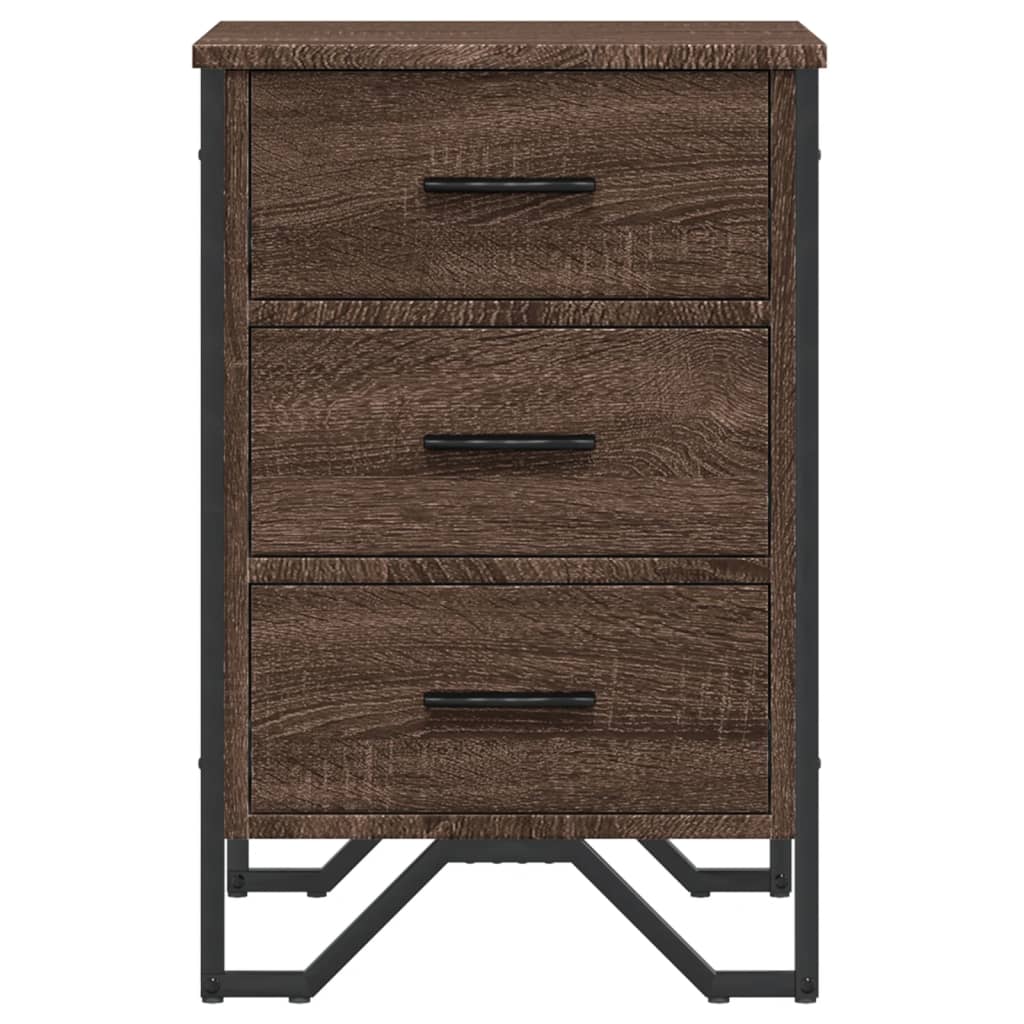 vidaXL Κομοδίνο Καφέ Δρυς 40x41x60 εκ. από Επεξεργασμένο Ξύλο