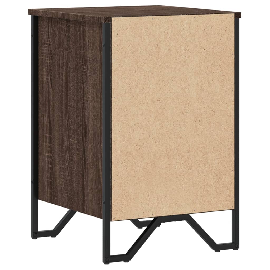vidaXL Κομοδίνο Καφέ Δρυς 40x41x60 εκ. από Επεξεργασμένο Ξύλο