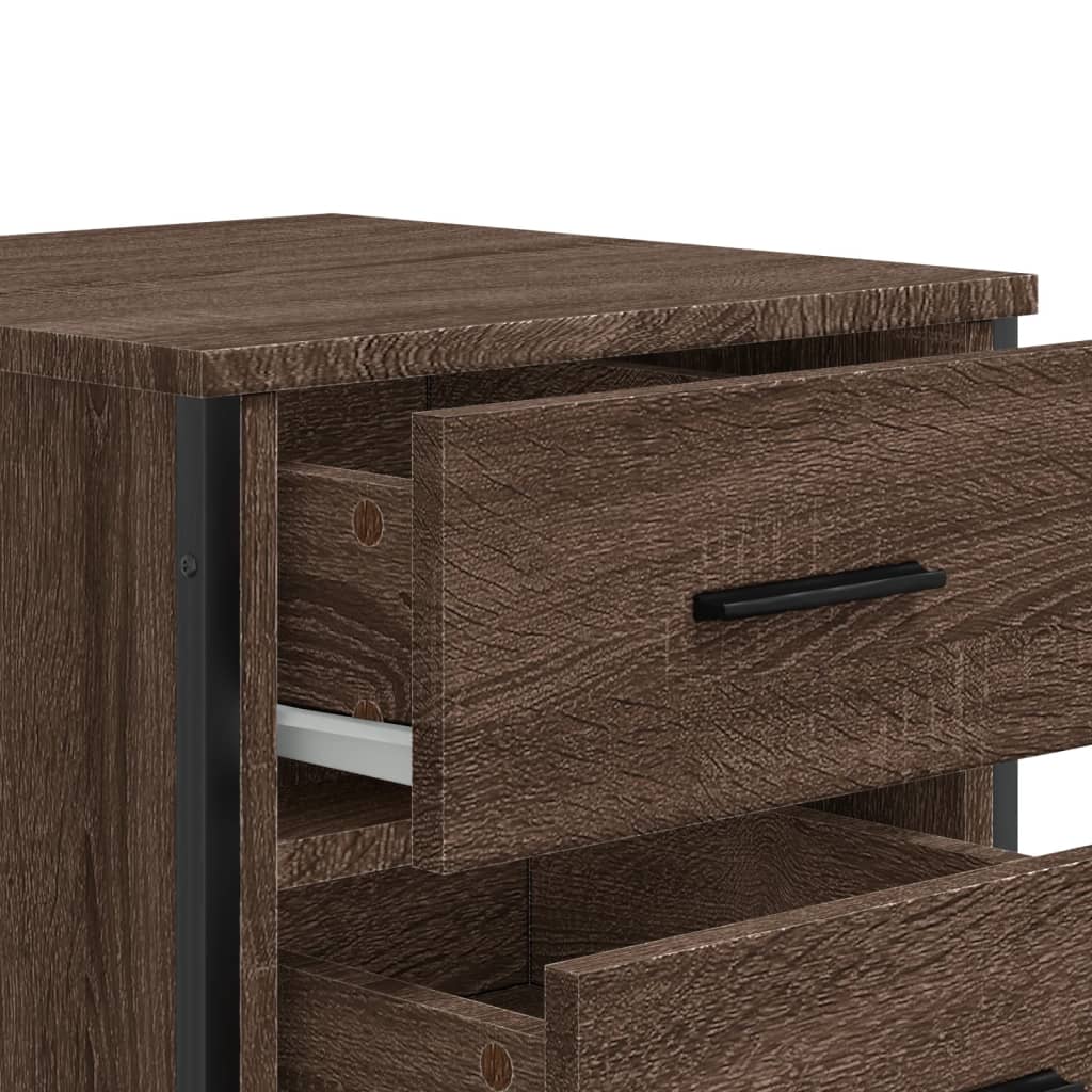 vidaXL Κομοδίνο Καφέ Δρυς 40x41x60 εκ. από Επεξεργασμένο Ξύλο