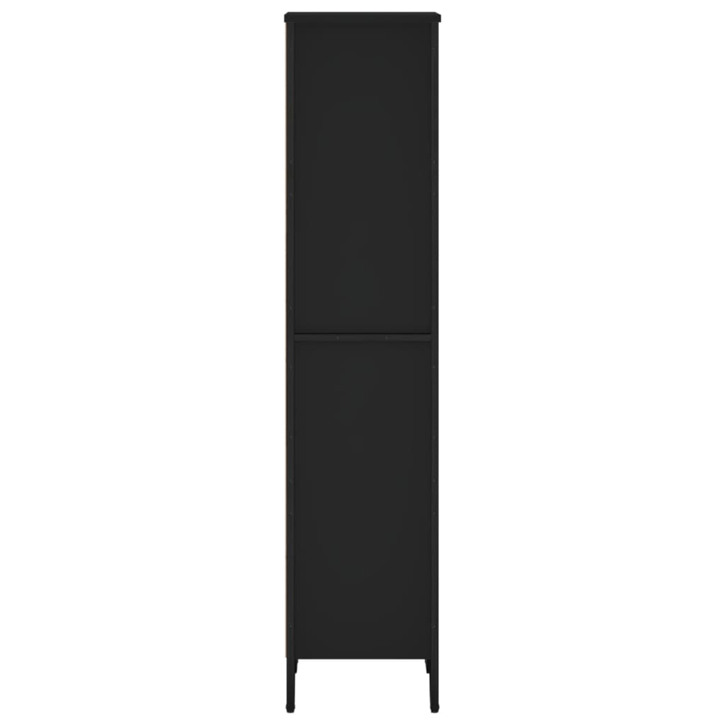 vidaXL Βιβλιοθήκη Μαύρη 50x31x137,5 εκ. από Επεξεργασμένο Ξύλο